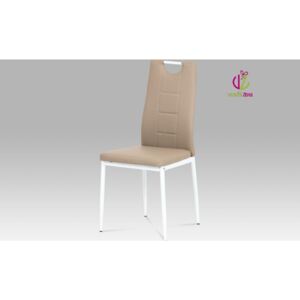 Autronic Jídelní židle koženková 42x40x98x47cm Barva: cappuccino AUAC-1230 CAP