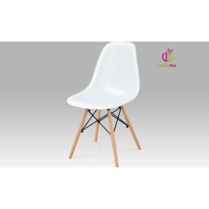 Autronic Jídelní židle plastová 46x40x81x45cm Barva: bílá AUCT-718 WT1