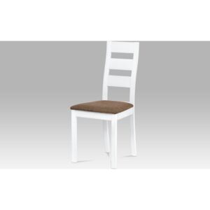 Autronic Jídelní židle masiv 45x41x96x48cm Barva: bílá AUBC-2603 WT