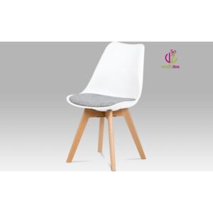 Autronic Jídelní židle plastová 44x43x81x46cm Barva: bílá AUCT-722 WT2