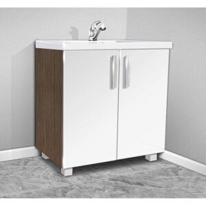 Nabytekmorava Koupelnová skříňka s umývadlem K22 barva skříňky: rigoletto, barva dvířek: bílý lesk