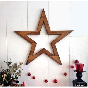 Vánoční nástěnná dekorace Hello Star, 62 x 1,8 x 62 cm