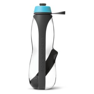 Šedo-modrá sportovní filtrační lahev s binchotanem Black + Blum Eau Good Duo, 700 ml