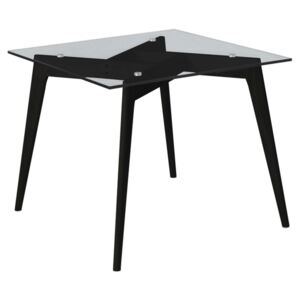 Čtvercový jídelní stůl s černýma nohama Marckeric Janis, 90 x 90 cm