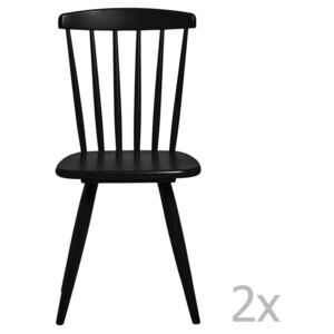 Sada 2 černých jídelních židlí Marckeric Jade