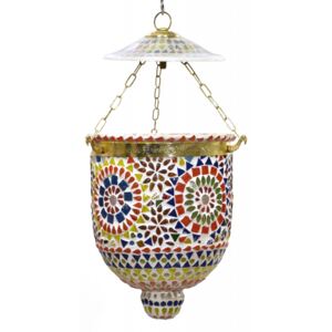 Sanu Babu Lampa v orientálním stylu, skleněná mozaika, ruční práce, 16x16x40cm
