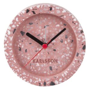 Růžové stolní hodiny s budíkem Karlsson Tom