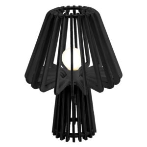 Černá skládací dřevěná stolní lampa Leitmotiv Edged Mushroom