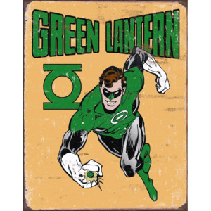 Plechová cedule: Green Lantern (Retro)