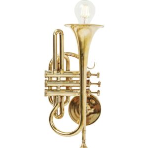 Nástěnný věšák ve zlaté barvě Kare Design Trumpet Jazz