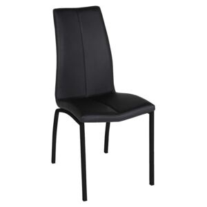SCANDI Černá čalouněná jídelní židle Oliver