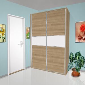 Šatní skříň s posuvnými dveřmi Beta 41 barva lamina: bílá/bílá