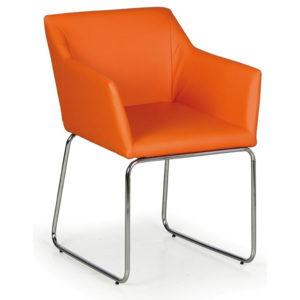 B2B Partner Konferenční židle KONSTRUKT, oranžová, 2 ks + Záruka 7 let