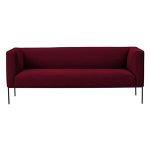 Červená sametová pohovka Windsor & Co Sofas Neptune, 195 cm