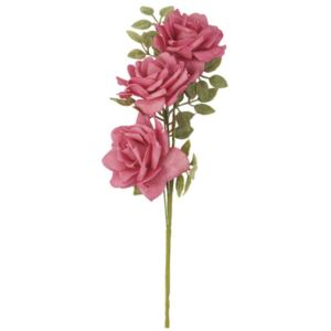 Umělé květiny růže 65 cm (růžová)