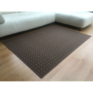 Vopi Kusový koberec Valencia hnědá Kulatý průměr 57 cm