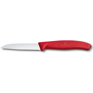 Victorinox Nůž na zeleninu vroubkovaný červený 8cm