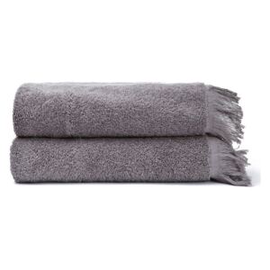Sada 2 šedých ručníků ze 100% bavlny Bonami, 50 x 90 cm