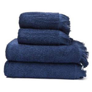 Sada 2 námořnicky modrých ručníků a 2 osušek ze 100% bavlny Bonami, 50 x 90 + 70 x 140 cm