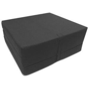 Trojdílná skládací pěnová matrace 190x70x9 cm černá