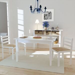 Jídelní židle 2 ks dřevěné bílé čtvercové