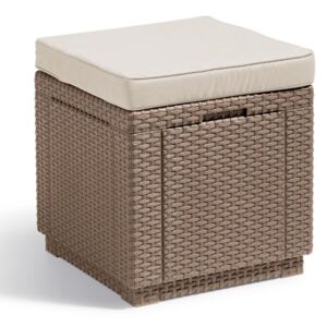 Allibert Úložný taburet Cube cappuccino 228096