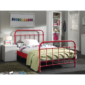 Kovová dětská postel New York 120 cm červená