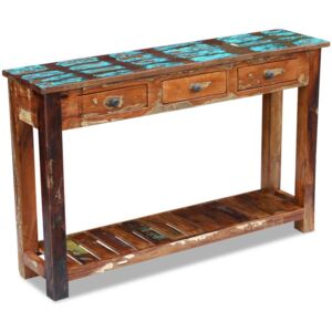 Konzolový stolek, masivní recyklované dřevo 120x30x76 cm