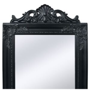 Volně stojící zrcadlo barokní styl 160x40 cm černé
