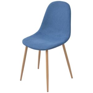 Jídelní židle 2 ks textilní modré