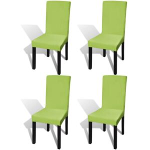 Hladké strečové potahy na židle 4 ks zelené