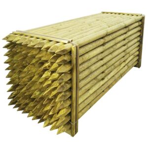 Špičaté plotové sloupky 100 ks dřevo 5 x 240 cm FSC dřevo