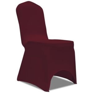 Strečové potahy na židle, 100 ks, vínová
