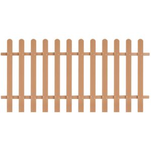 Dřevoplastový laťkový plot, hnědý, 200x100 cm