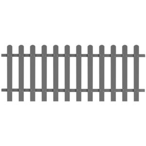 Dřevoplastový laťkový plot, šedý, 200x80 cm