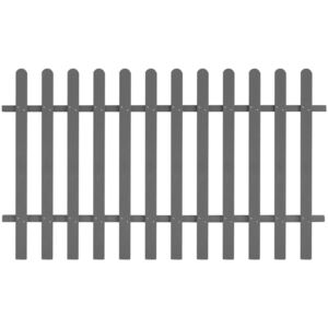 Dřevoplastový laťkový plot, šedý, 200x120 cm