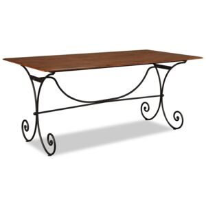 Jídelní stůl, masivní dřevo, sheeshamový povrch 180x90x76 cm