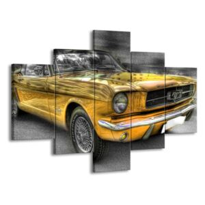 Vícedílný obraz Auto žluté 100x70 cm