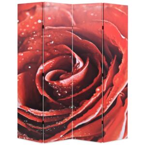 Skládací paraván 160 x 170 cm růže červený