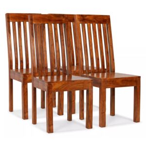 Jídelní židle 4 ks masiv sheeshamový povrch moderní styl