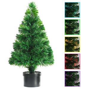 Umělý vánoční stromek s optickým vláknem 64 cm zelený