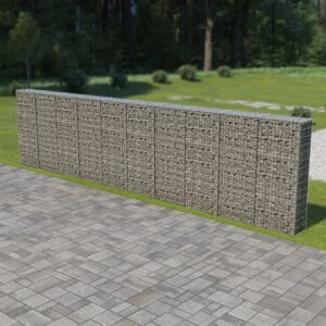 Gabionová zeď s víky z pozinkované oceli 600 x 30 x 150 cm