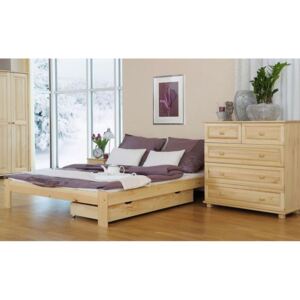 Dřevěná postel Celinka 120x200 + rošt ZDARMA bílá