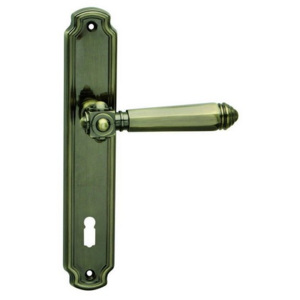 Cobra dveřní kování ATLANTIS (bronz česaný) Provedení: PZ - klika/klika s otvorem pro zámek FAB, Rozteč: 90 mm