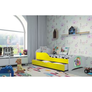 Dětská postel s úložným prostorem Robert + matrace ZDARMA! Robert : Rozměr 160x80cm , Robert : Barva Žlutá