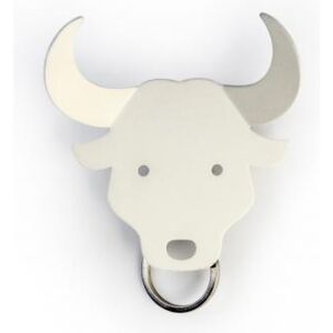 Věšáček na klíče QUALY Bull Key Holder, býk bílý