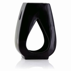 Ashleigh & Burwood Aromalampa DROPLET na vonný olej, černá glazovaná keramika