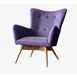 Designové pohodlné křeslo Drema, fialové