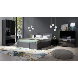 Moderní postel z eko-kůže Celeste, šedá