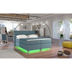 Moderní box jaro postel Amadeus + LED 180x200 Amadeus: Potah Eko-kůže Soft 29